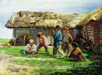 nudillos 1870 Vladimir Makovsky niño Pinturas al óleo
